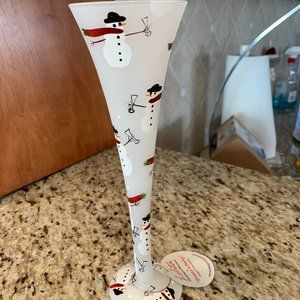Lolita Snowman/ Frosty's Party Wine Flute